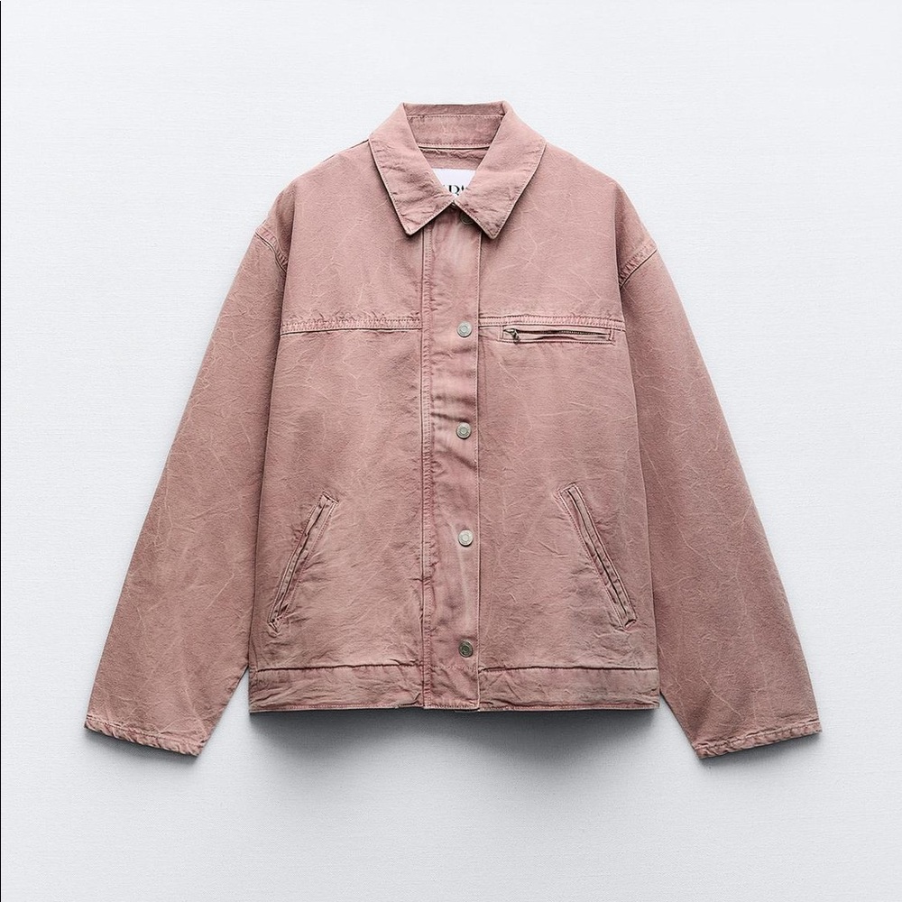 Zara Washed Effect Denim Jacket Women XS-S